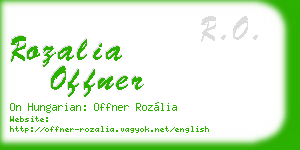 rozalia offner business card